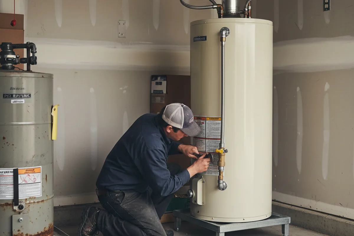 Water heater and shutoff valve replacement in Llewellyn